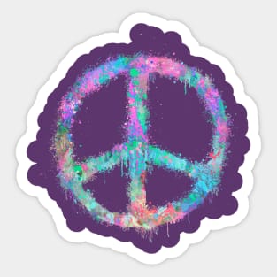 Peace paint splatter Sticker